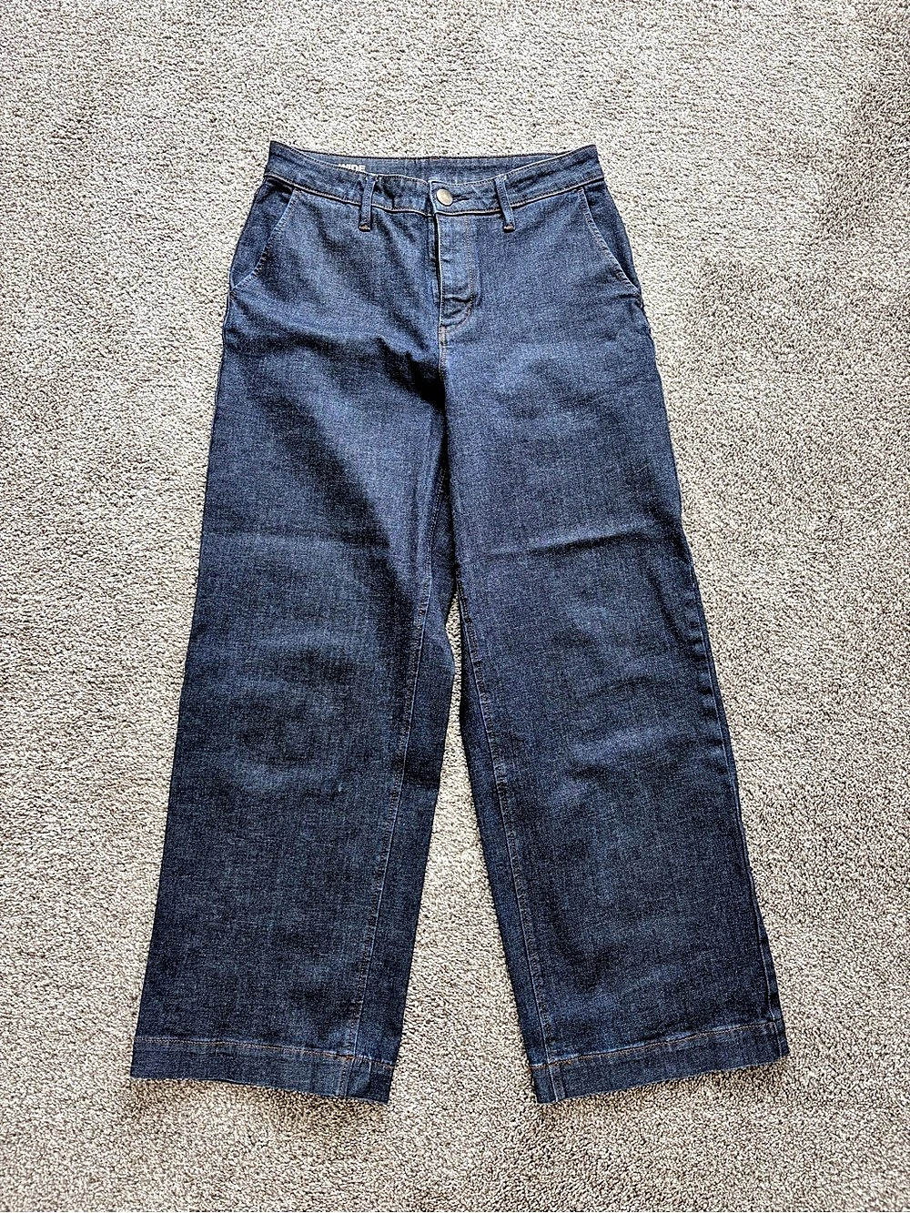 MUJI Cotton wide Leg Jeans in Blue Size Medium
